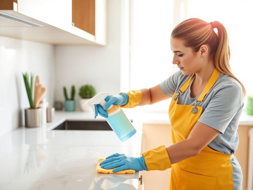Professional deep cleaning service in a modern home