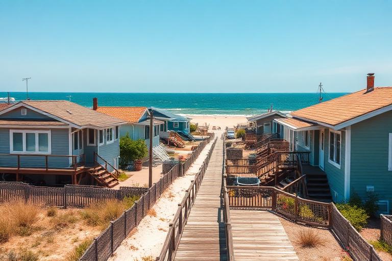 Seaside, Queens New York beach community with bungalows